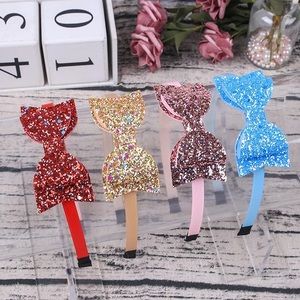 8pcs Glitter Sequin Bow Hairband🪩